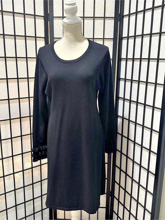 Calvin Klein Dresses & Skirts - Calvin Klein Black Ruffle Cuff Mini Dress Size XL Like New